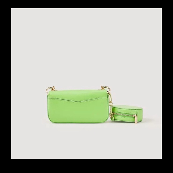 Sandro Vert Pomme Mini Purse Green Chain Strap Women's Bag - Picture 2 of 16
